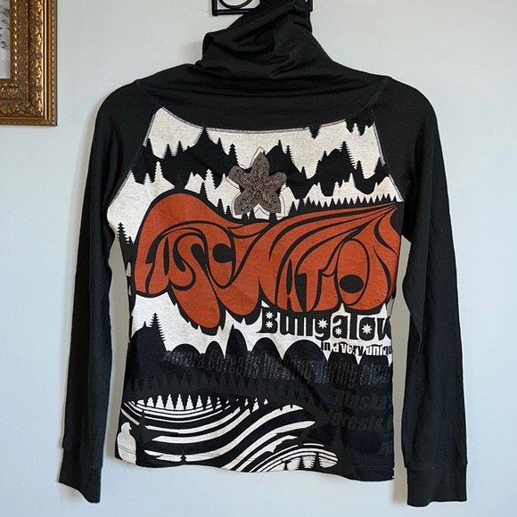 Custo Barcelona Tops - Custo Barcelona Custonation vintage retro bungalow Aurora borealis top.